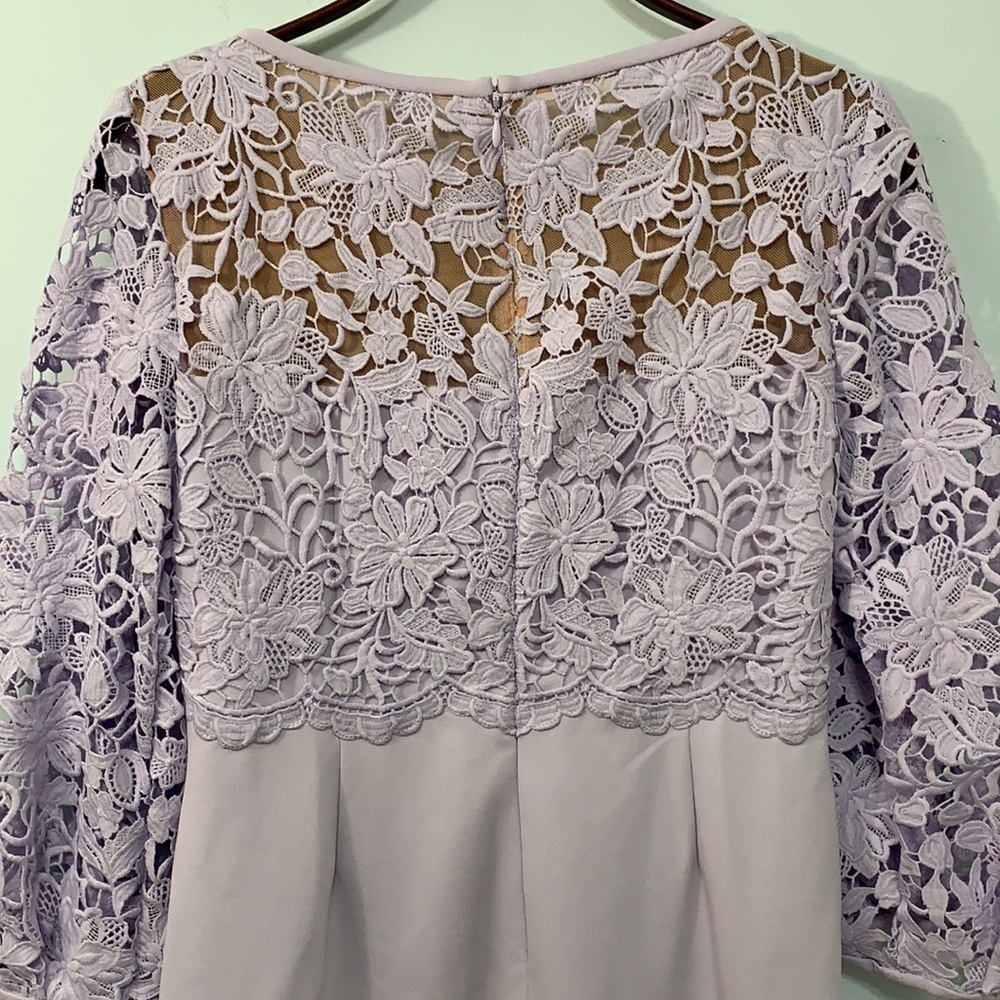 Lauren Ralph Lauren NWT Fresh Orchid & Wheat LaceBalloon-Sleeve Sheath Dress 8P - Picture 14 of 16